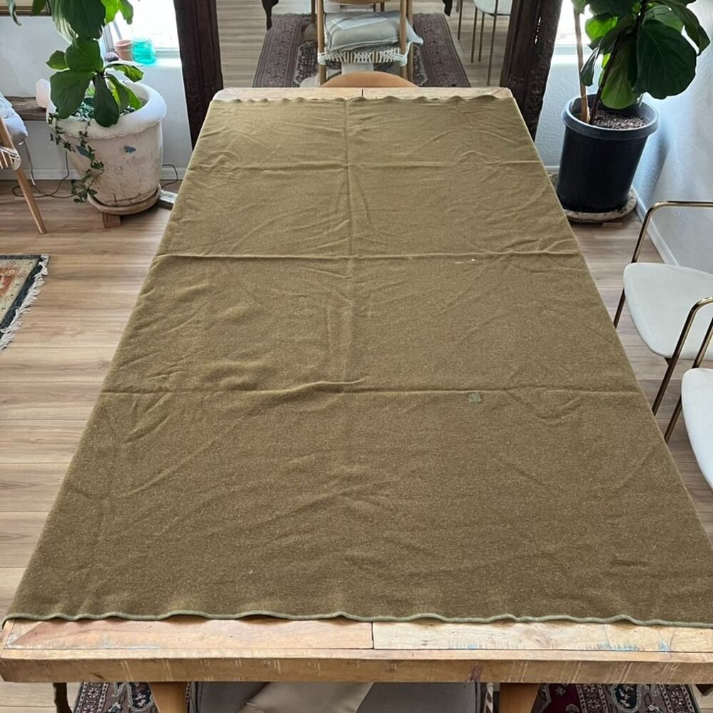 QuarterMaster Depot Wool Blanket 63 x 77 Peerless Mills Army Blanket